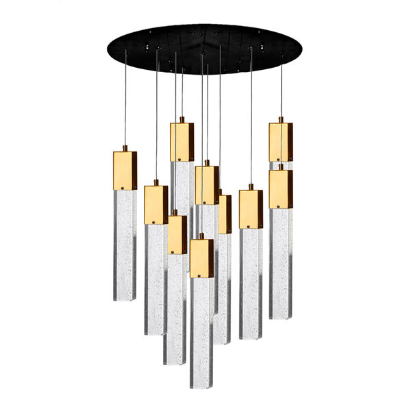 LÁMPARA CANDIL LED 1.20 M X 50 CM DORADO