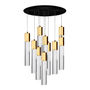 LÁMPARA CANDIL LED 1.20 M X 50 CM DORADO