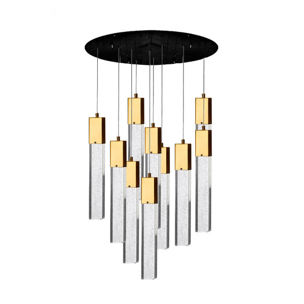 LÁMPARA CANDIL LED 1 M X 40 CM DORADO