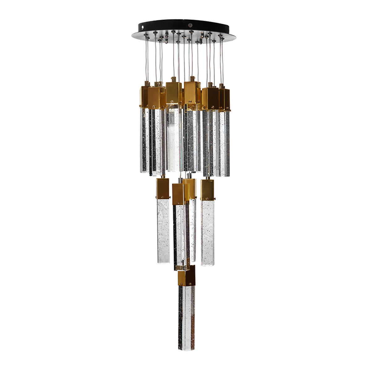 Lámpara candil led 1.40 m x 30 cm dorado