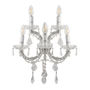 ARBOTANTE CLÁSICO MA THERESA CRISTAL METAL PLATA CROMADO 5 LUCES LED