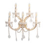 ARBOTANTE CLÁSICO MA THERESA CRISTAL METAL DORADO 5 LUCES LED