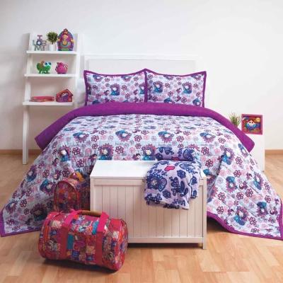 QUILT SET MATRIMONIAL VIRGENCITA BLUE