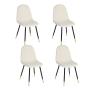 SILLAS PARA COMEDOR CHARLTON BLANCO 4 PIEZAS 87 X 53 X 45 CM
