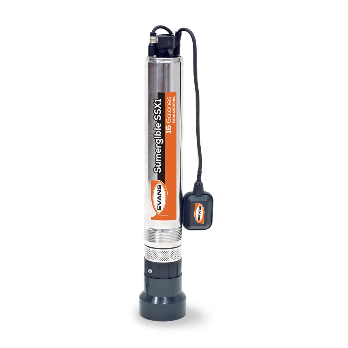 Bomba de agua sumergible 1 hp 60 l/min