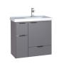 MUEBLE PARA BAÑO FLOTANTE ORQUÍDEA 24" GRIS MDP CON LAVABO