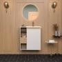 MUEBLE PARA BAÑO FLOTANTE LÓTUS 24" BEIGE MDP CON LAVABO