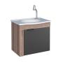 MUEBLE PARA BAÑO FLOTANTE JASMIN 20" NEGRO TAMARINDO MDP CON LAVABO