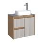 MUEBLE PARA BAÑO FLOTANTE KYOTO 24" CAFÉ MDP CON LAVABO