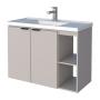 MUEBLE PARA BAÑO FLOTANTE ASTER 32" BEIGE MDP CON LAVABO