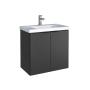 MUEBLE PARA BAÑO FLOTANTE ASTER 24" NEGRO MDP CON LAVABO