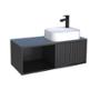 MUEBLE PARA BAÑO FLOTANTE LUGO 32" NEGRO MDP CON LAVABO