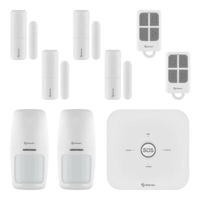 SISTEMA DE SEGURIDAD WIFI CON ALARMA, 6 SENSORES Y 2 CONTROLES REMOTO SHOME2100