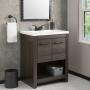 MUEBLE PARA BAÑO DE PISO ARTELLA 24" CAFÉ MDF TERMOFORMADO CON LAVABO