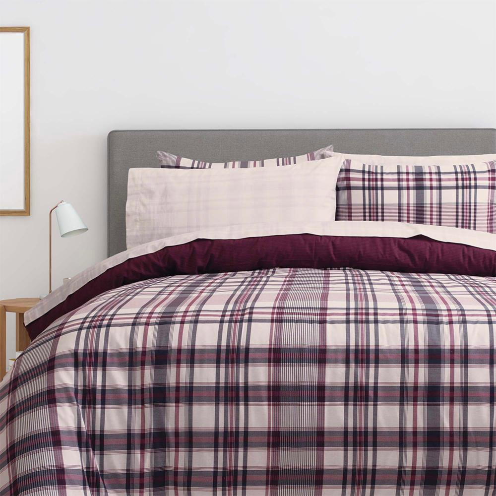 Set de edredon king 100% algodón drifter red