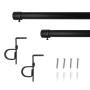 SET DE CORTINERO AJUSTABLE NEGRO MATE 1