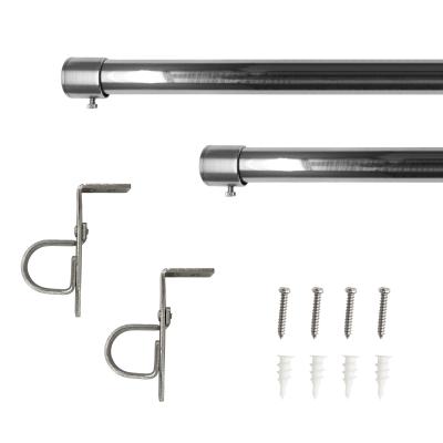 SET DE CORTINERO AJUSTABLE NÍQUEL CEPILLADO 1" 91-183 CM