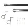 SET DE CORTINERO AJUSTABLE NÍQUEL CEPILLADO 1" 91-183 CM