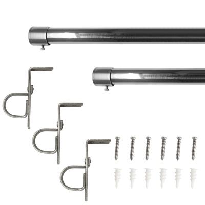 SET DE CORTINERO AJUSTABLE NÍQUEL CEPILLADO 1" 91-183 CM