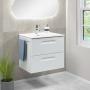 MUEBLE PARA BAÑO FLOTANTE LIFE 24" BLANCO MDF CON LAVABO Y TOALLERO