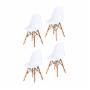 SET 4 SILLAS REPLICA EAMES BLANCA