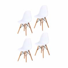 dib set 4 sillas replica eames blanca