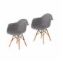 SET 2 SILLAS MILES GRIS