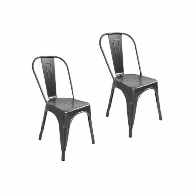 SET 2 SILLA ALPES METAL GRIS