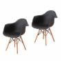 SET 2 SILLAS MILES NEGRA