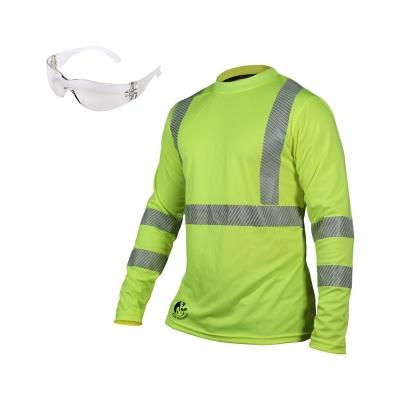 KIT PLAYERA AMARILLA MANGA LARGA CON LENTE SENADOR CLARO. TALLA GRANDE