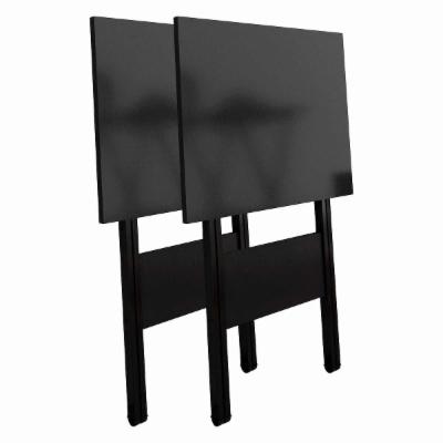 PLAYCON 2 MESAS AUXILIARES PLEGABLES (NEGRO LISO)