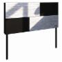 Cabecera Individual Minimalista con Patas Granada Gris con Negro