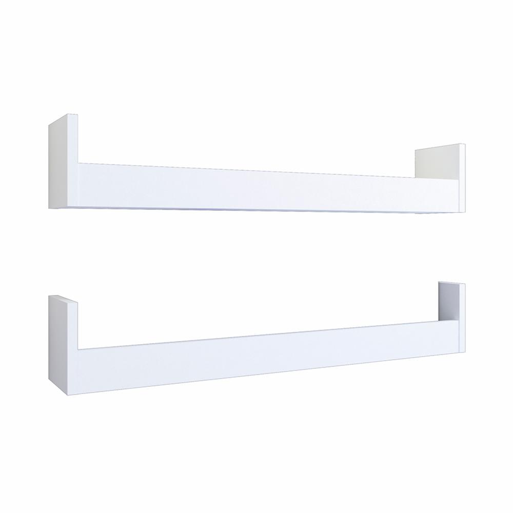 Repisa - opciones, set de 2 piezas, estilo minimalista y fácil instalación - color blanco