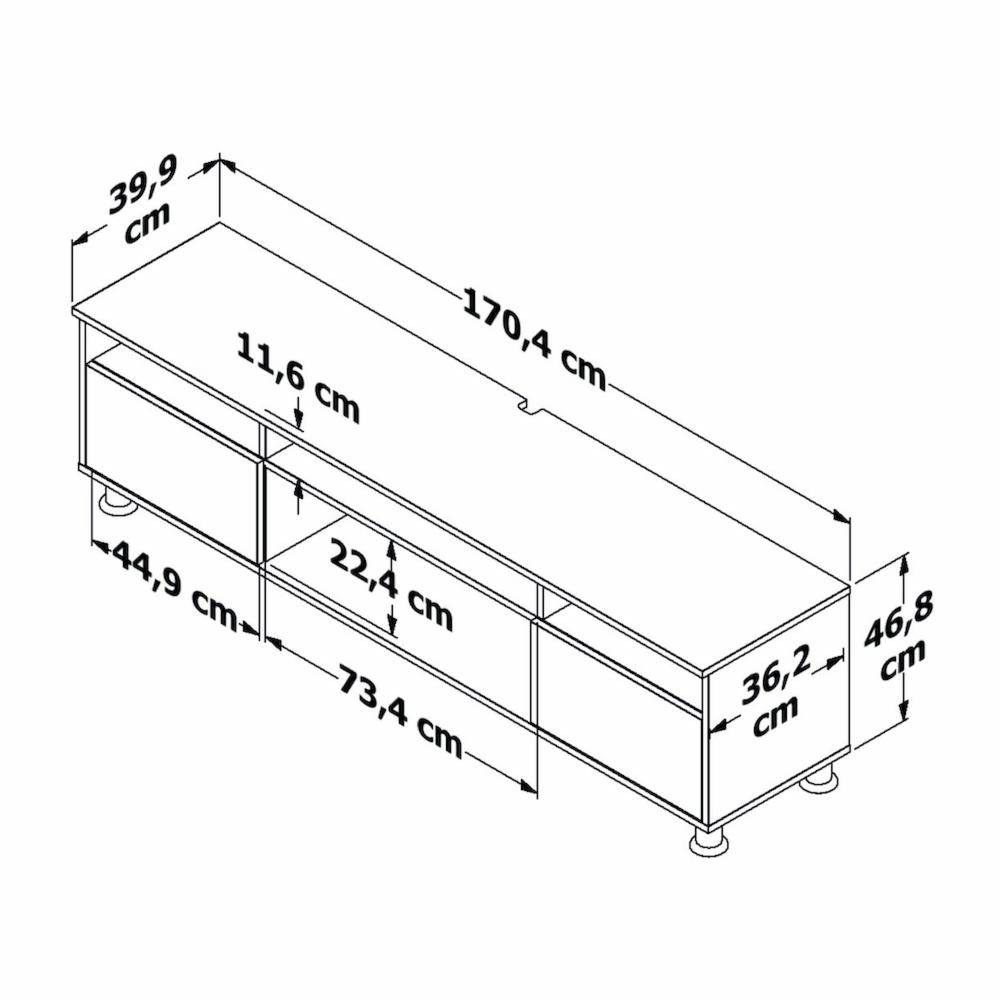 Mueble Para Tv Playcon Para Pantallas De Hasta 50 Pulgadas