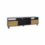 MUEBLE PARA TV DE HASTA 70" AMPLIO ALMACENAJE Y DISEÑO MODERNO COLOR NEGRO Y TZALAM