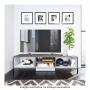 MUEBLE PARA TV 85 IN TURÍN ESTRUCTURA METÁLICA REFORZADA DISEÑO MODERNO Y AMPLIO ALMACENAJE COLOR GRAFITO GRIS