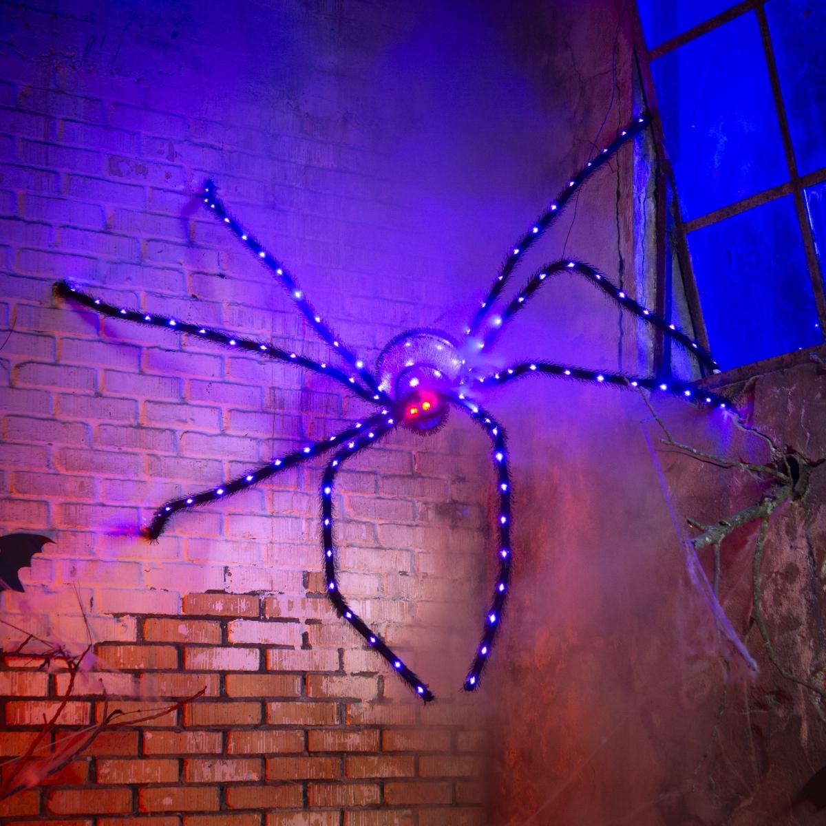 Adorno de halloween araña con iluminación 1.8 m