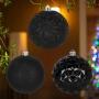 SET DE 9 ESFERAS NAVIDEÑAS NEGRO 12 CM