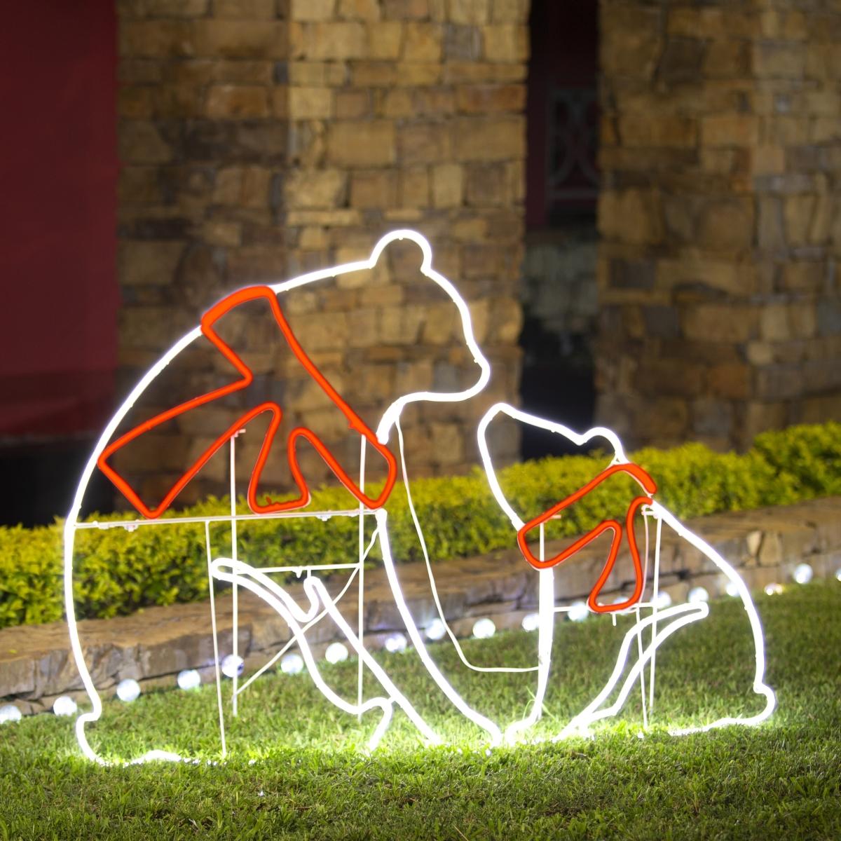 Set de 2 osos polares iluminados 1.2 m