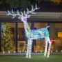FIGURA DECORATIVA VENADO DE METAL ILUMINADO 2.04 M