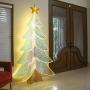 ADORNO DE ÁRBOL DE NAVIDAD IRIDISCENTE 2.10 M CON LUZ LED