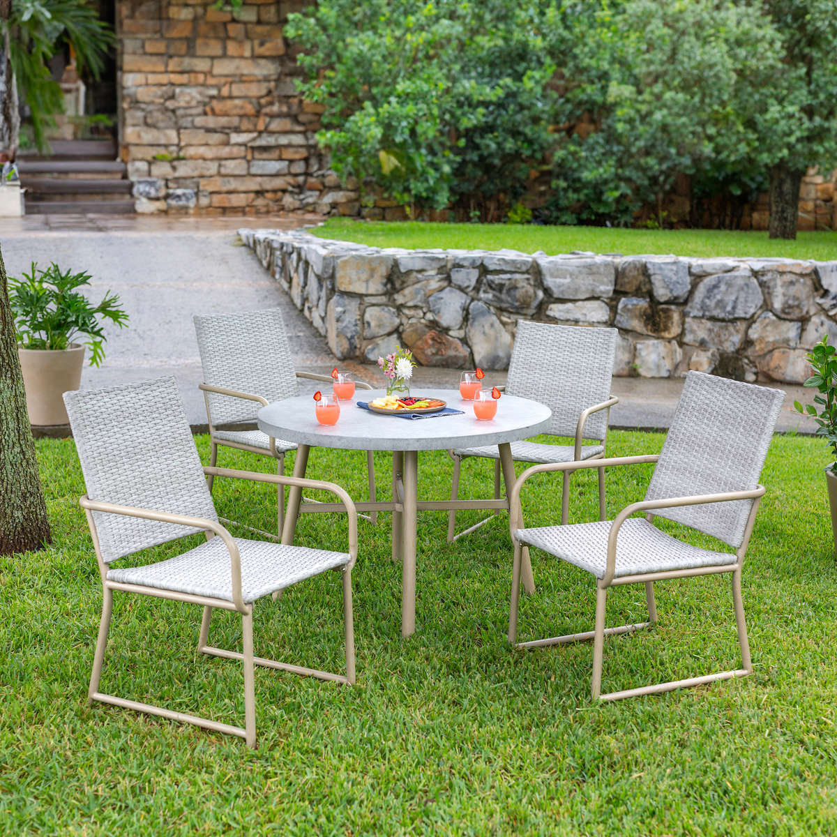 Juego de jardin 5 piezas enchanted metal