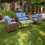 SALA DE JARDIN 4 PIEZAS BLUE BILLOW MIMBRE