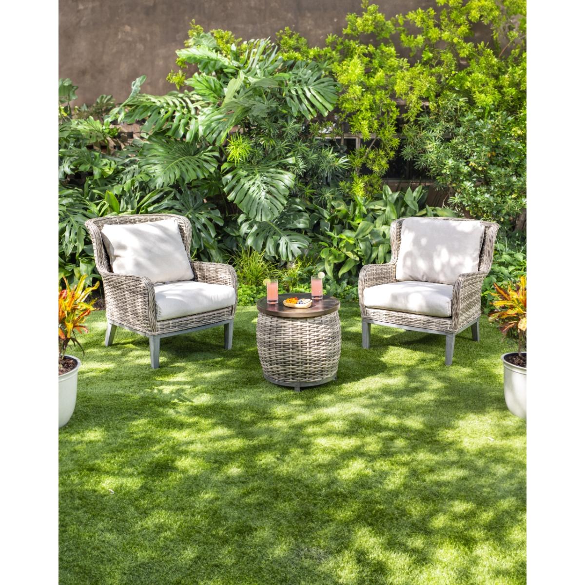 Bistro de 3 piezas copper lake plástico beige