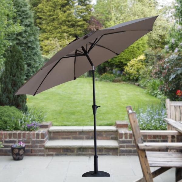 MERCADO DE FLUJO DE AIRE EZ TILT DE 9' PARAGUAS ALUMINIO- BEIGE