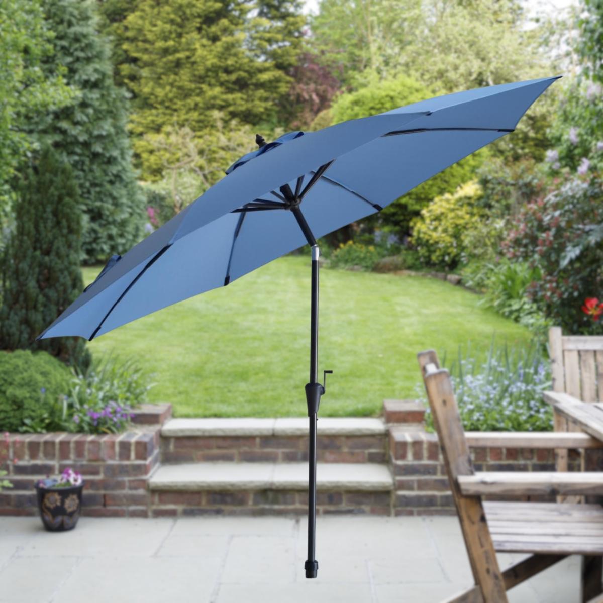 Mercado de flujo de aire ez tilt de 9' paraguas aluminio-azul