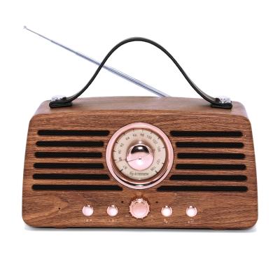 BOCINA BLUETOOTH RETRO CON RADIO FM Y REPRODUCTOR USB/MICROSD