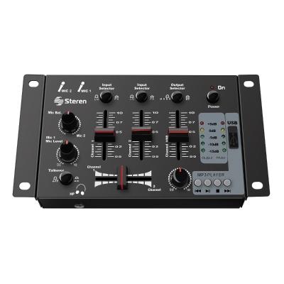 MEZCLADORA DE 3 CANALES CON LECTOR USB