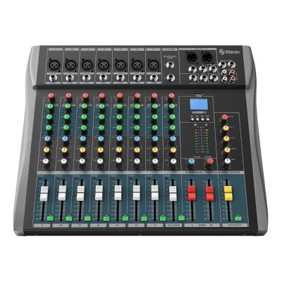 MEZCLADORA PROFESIONAL DE 8 CANALES CON LECTOR USB