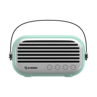 BOCINA BLUETOOTH RETRO CON RADIO FM, AUX Y REPRODUCTOR USB/MICROSD VERDE